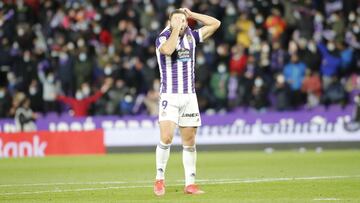 VALLADOLID, 06/11/21. PHOTOGENIC. PARTIDO DE LA LIGA SMARTBANK ENTRE EL REAL VALLADOLID Y EL MIRAND&Atilde;S, EN EL ESTADIO JOSE ZORRILLA. GOL DE WEISMANN