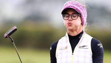 Belén Mozo se lamenta tras un golpe en la quinta jornada del New Zealand Women's Open.