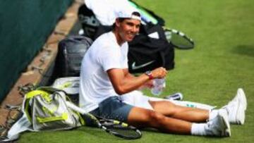 Rafa Nadal durante un entrenamiento.