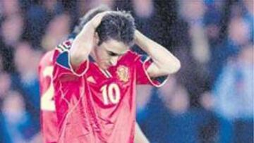 Raúl falló un penalti en la Eurocopa del 2000 ante Francia.