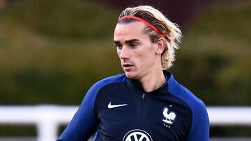 Griezmann, preparado para el partido ante Bulgaria. 