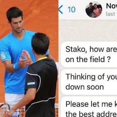 Stakhovsky revela el mensaje de Djokovic: "Dime la dirección..."
