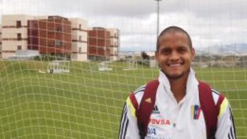 Rosales tras un entrenamiento con Venezuela en la Ciudad del Fútbol de Las Rozas.