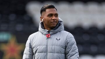 Alfredo Morelos en un partido de Rangers.