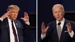 ARCHIVO - Esta combinaci&oacute;n de fotos de archivo del 29 de septiembre de 2020 muestra al presidente Donald Trump, a la izquierda, y al exvicepresidente Joe Biden durante el primer debate presidencial en la Case Western University y la Cleveland Clinic, en Cleveland, Ohio.