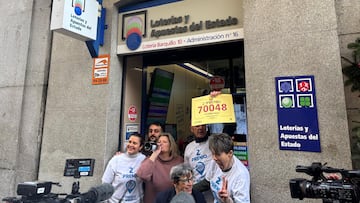 La administración Barquillo 10 ha repartido el segundo premio, 247,5 millones de euros, gracias al número 70.048