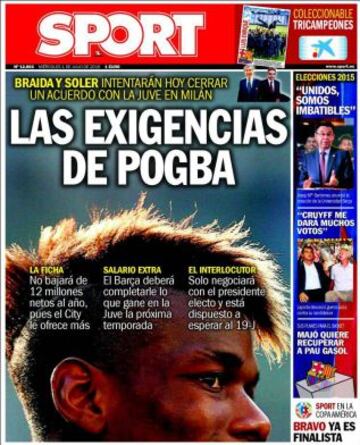 Portadas de la prensa deportiva