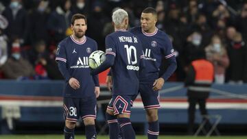 Messi, Neymar y Mbappé.