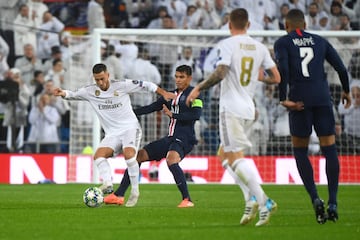 Thiago Silva con Eden Hazard.