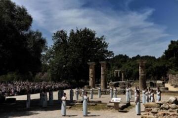 El perfecto ensayo del encendido de la llama olímpica