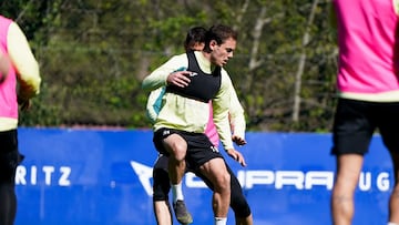 Bautista durante un entrenamiento en Atxabalpe