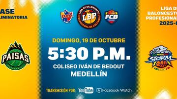 Sigue en vivo Paisas vs. Caribbean Storm