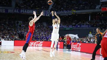 Rudy Fernández, ante el CSKA en la Euroliga.