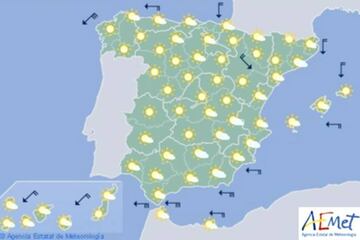 Previsi&oacute;n del jueves 11 (Aemet)