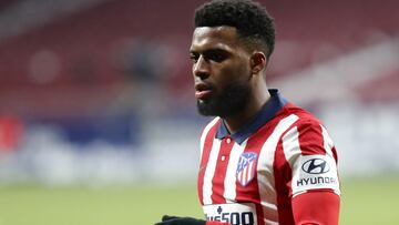 Lemar, en un partido con el Atlético.