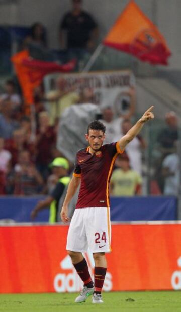 1-1. Alessandro Florenzi celebró el gol del empate.