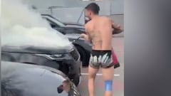 Lucas se venga de Costa y le vacía medio extintor en el coche