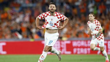 Petkovic celebra el tercer gol de Croacia ante los Países Bajos.