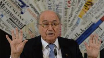 Blatter durante una rueda de prensa