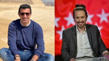 Imagen de Luis Figo y Pablo Iglesias.