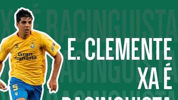 Enrique Clemente jugará cedido en el Racing de Ferrol.