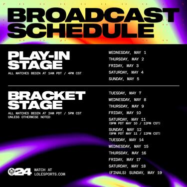 When does the 2024 League of Legends MSI start: date, time and qualified teams