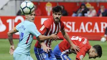 Canella, durante el partido ante el Barcelona B