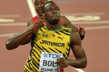 Victoria de Usain Bolt en la final de 100m del Mundial de Atletismo de Pekín 2015.