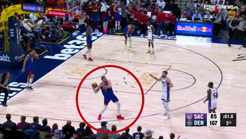 ¡El 6º tiro más lejano de la historia de la NBA!: 1′ en el cronómetro y Jokic hace esta locura