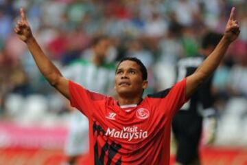 Celebración de Carlos Bacca. 0-1