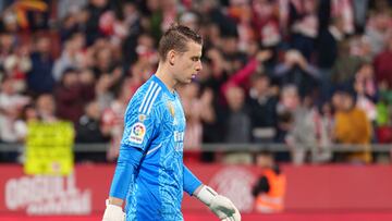 Lunin, en el partido ante el Girona.