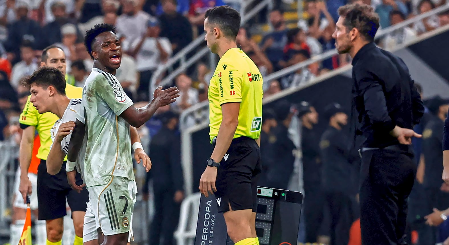 Atlético-Real Madrid: la bronca entre Simeone y Vinicius, los goles, todo en imágenes