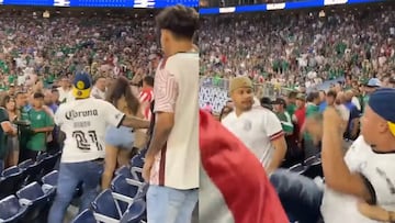 Sale a la luz un video viral de una pelea en el partido entre M¨¦xico y Honduras en Houston
