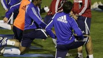 <b>MANOS A LA OBRA. </b>Aguirre ya dirigió ayer su primer entrenamiento.