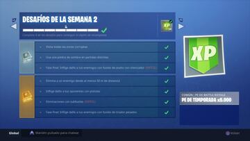Fortnite Battle Royale: Desafíos de la Semana 2 de la Temporada 6 del Pase de Batalla
