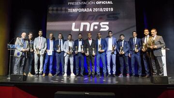 Imagen de la presentación de la temporada 2018/2019 de la Liga Nacional de Fútbol Sala (LNFS).