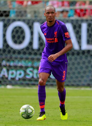 Soccer Football - International Champions Cup - Liverpool v Borussia Dortmund - Bank of America Stadium, Charlotte, USA - July 22, 2018 Liverpool's Fabinho in action REUTERS/Chris Keane