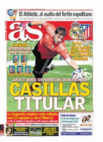 Las portadas de AS de agosto