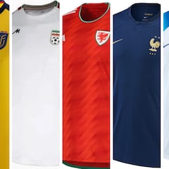 These are all the official jerseys of the 32 national teams in the Qatar 2022 World Cup