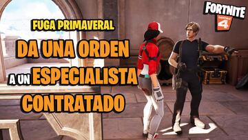 fortnite da una orden a un especialista contratado mision fuga primaveral