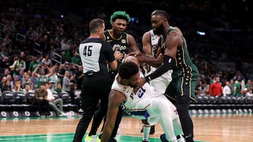 Marcus Smart habla de la tangana con Joel Embiid, por la que recibió técnica, y le quita importancia. El base destacó en la victoria de Celtics ante Sixers.