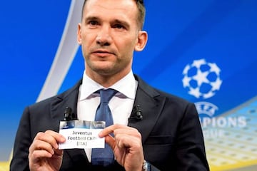 Andriy Shevchenko performed the draw in Nyon