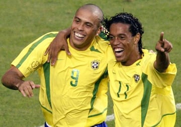 Brazil's Ronaldinho during the World Cup 2002.