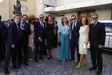 José Damián González, con Iñaki Cano, Rafael Almansa, Tomás Roncero y Rafa Guerrero junto a sus acompañantes.
