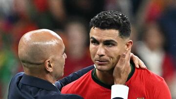 Roberto Martínez con Cristiano Ronaldo.