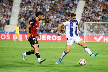 Javi Hernández, en el partido entre el Leganés y el Mallorca.