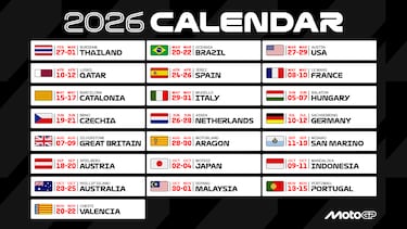 MotoGP revela su calendario para 2026