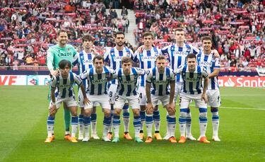 El once inicial de la Real Sociedad. 