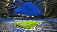 General view during the UEFA Champions League, Round of 16, 2nd leg football match between Manchester City and Sporting Lisbon on March 9, 2022 at the Etihad Stadium in Manchester, England - Photo Nigel Keene / ProSportsImages / DPPI
 AFP7 
 09/03/2022 ON