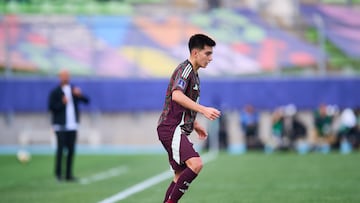 Gilberto Mora of Mexico during FIFA U-20 Mens World Cup Chile 2025 match between Mexico (Mexican National Team) and Morocco as part Group-C at Elias Figueroa Brander Stadium, on October 04, 2025 in Valparaiso, Chile.